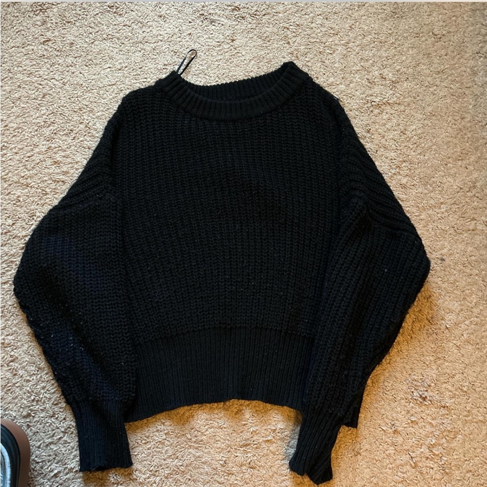 Missguided + Black Crew Neck Sweater